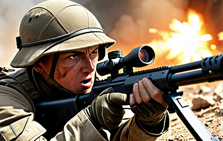 **AWM Sniper Rush:**  A Sudden Attack sniper aggressively sliding and firing an AWM amidst a chaotic firefight in a close-quarters map, focusing on a dynamic action shot with muzzle flash and intense expressions.